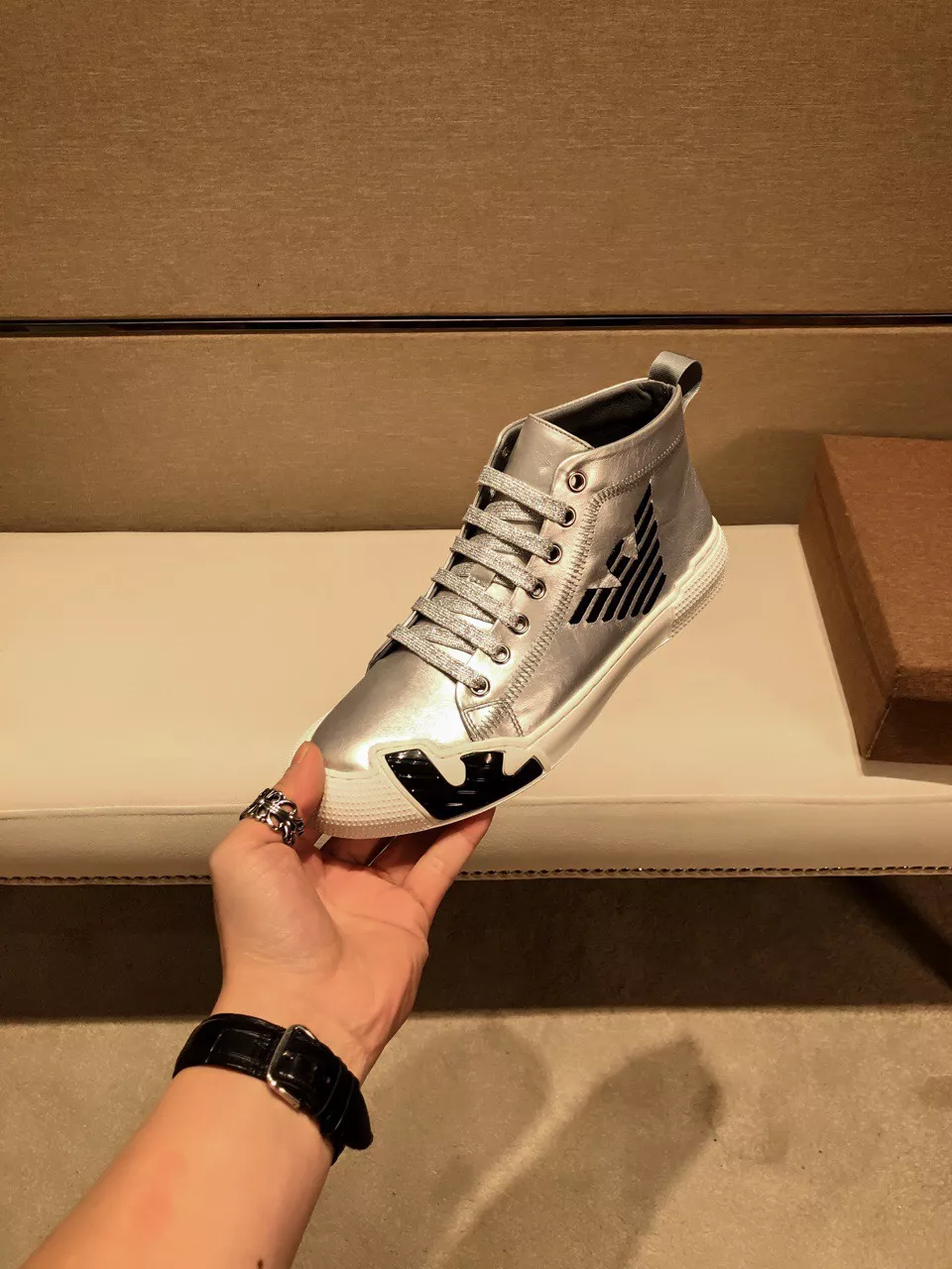 Armani High Tops Shoes For Men Stylish 7503