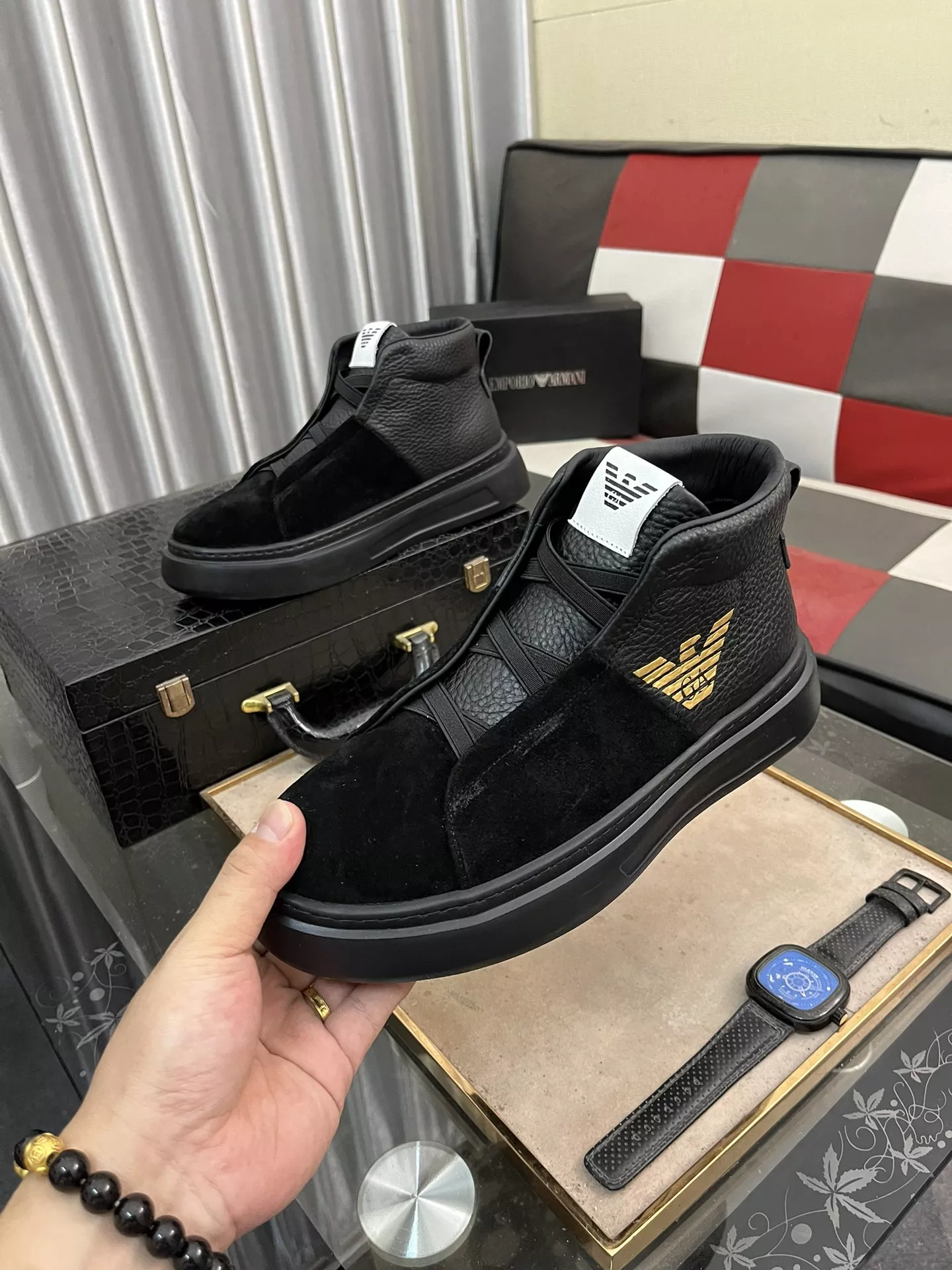 Armani High Tops Shoes For Men UrbanStyle 1455