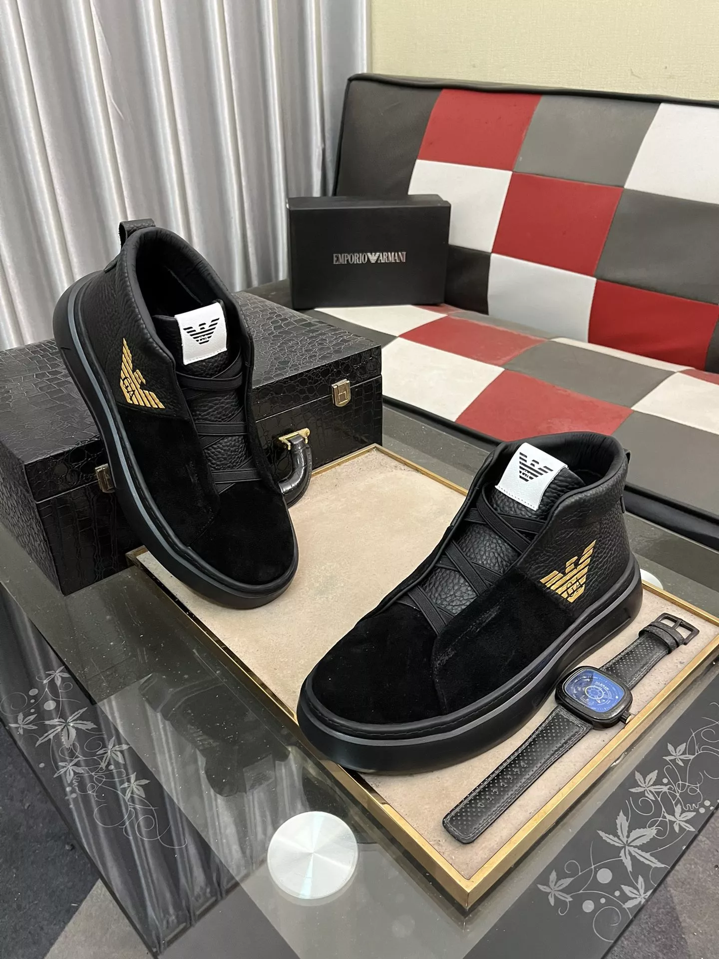 Armani High Tops Shoes For Men UrbanStyle 1455
