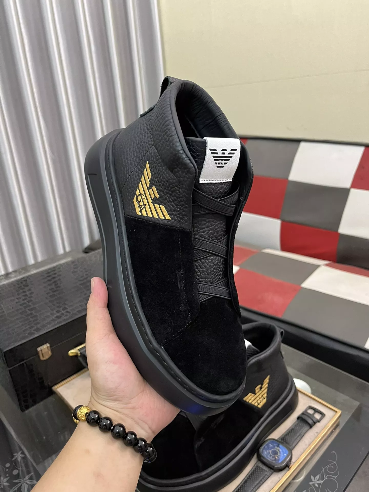 Armani High Tops Shoes For Men UrbanStyle 1455