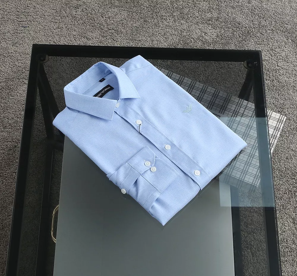 Armani Shirts Long Sleeved For Men Versatile 7845