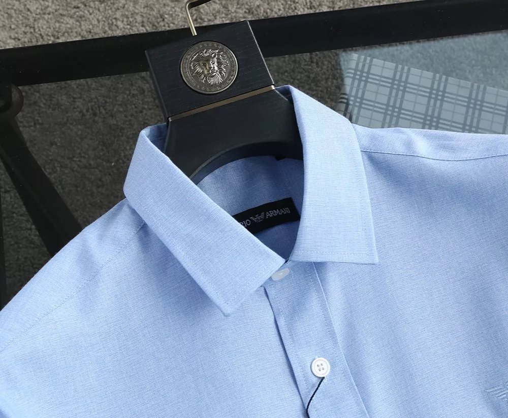 Armani Shirts Long Sleeved For Men Versatile 7845