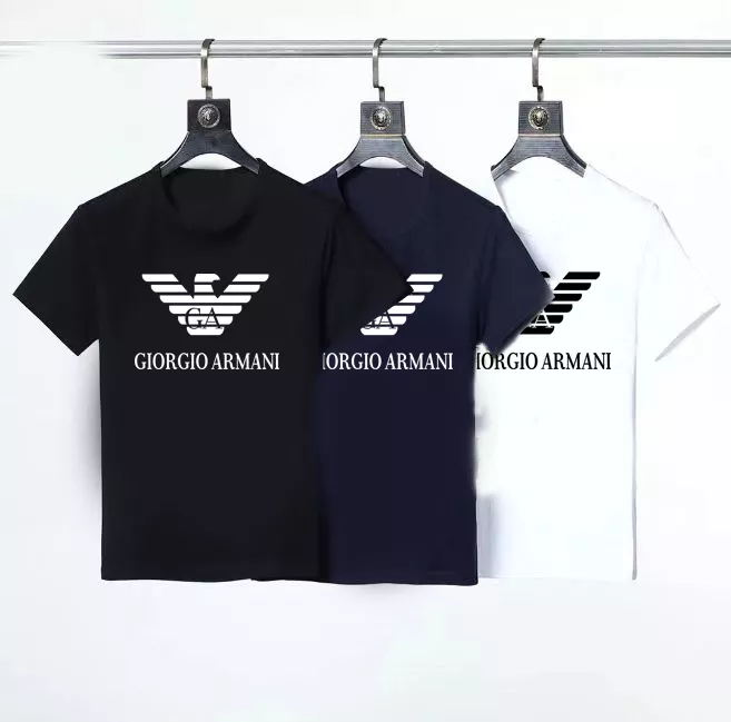 Armani T-Shirts Short Sleeved For Men Cozy 9156