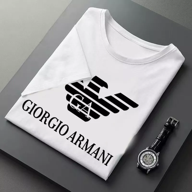 Armani T-Shirts Short Sleeved For Men Cozy 9156