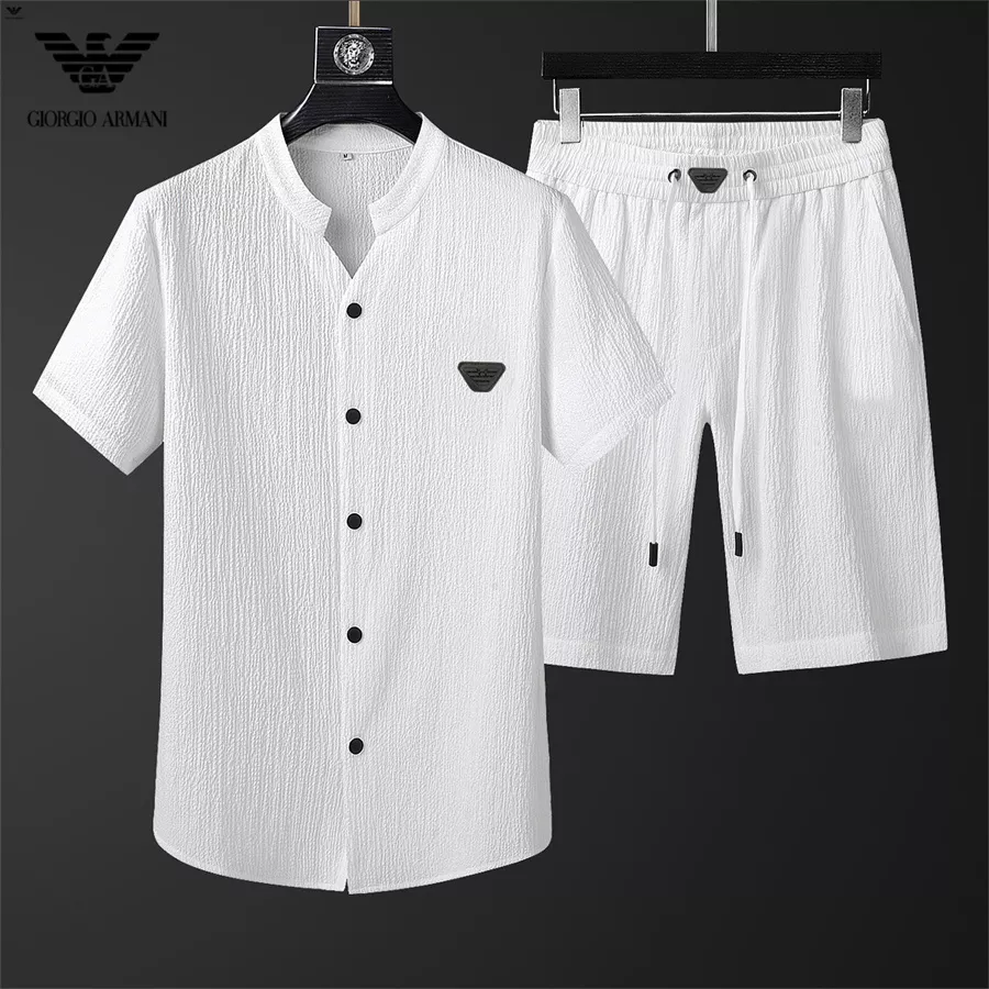 Armani Tracksuits Short Sleeved For Men Practical 7467