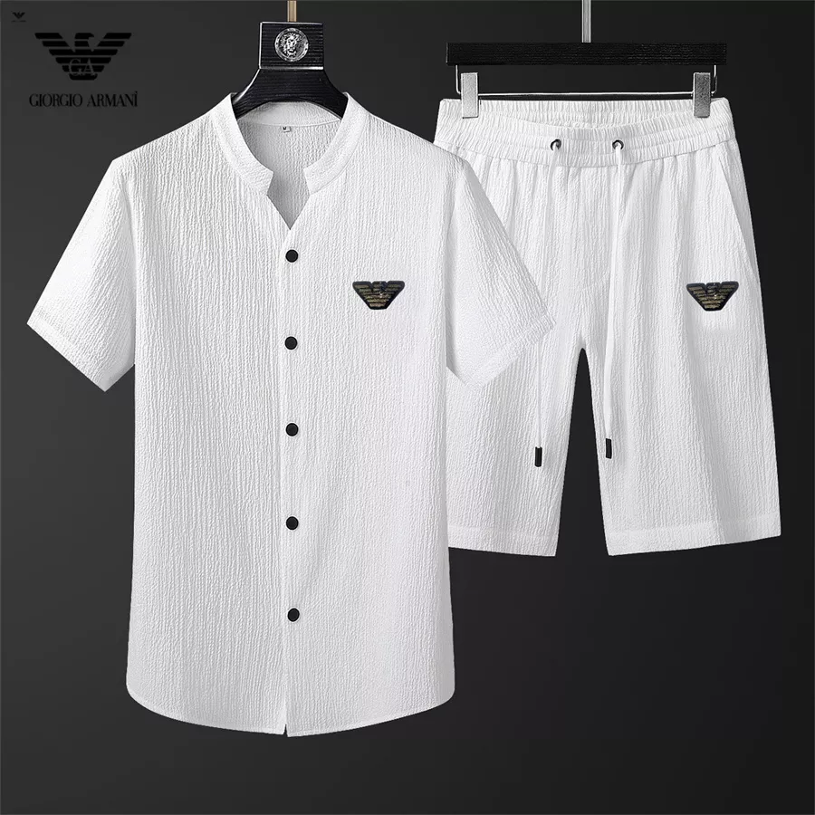 Armani Tracksuits Short Sleeved For Men Sleek 4946
