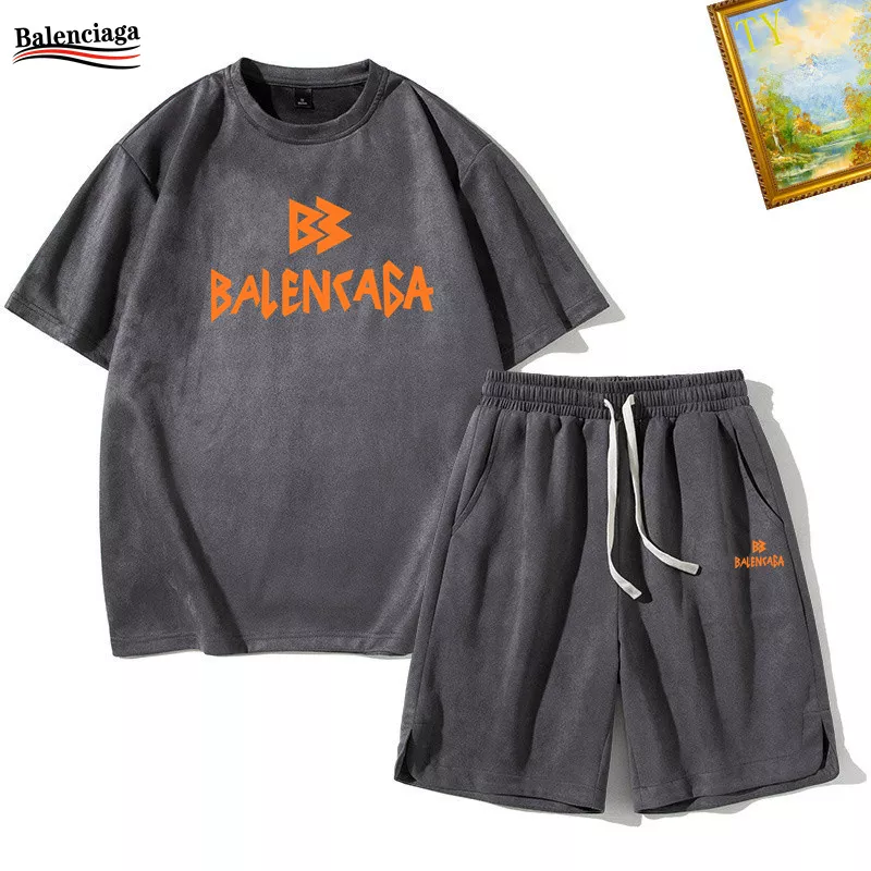 Balenciaga Fashion Tracksuits Short Sleeved For Men Stylish 5016