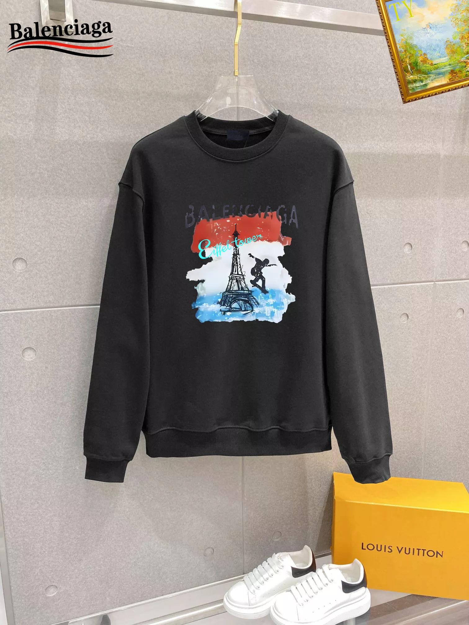Balenciaga Hoodies Long Sleeved For Men Versatile 4993