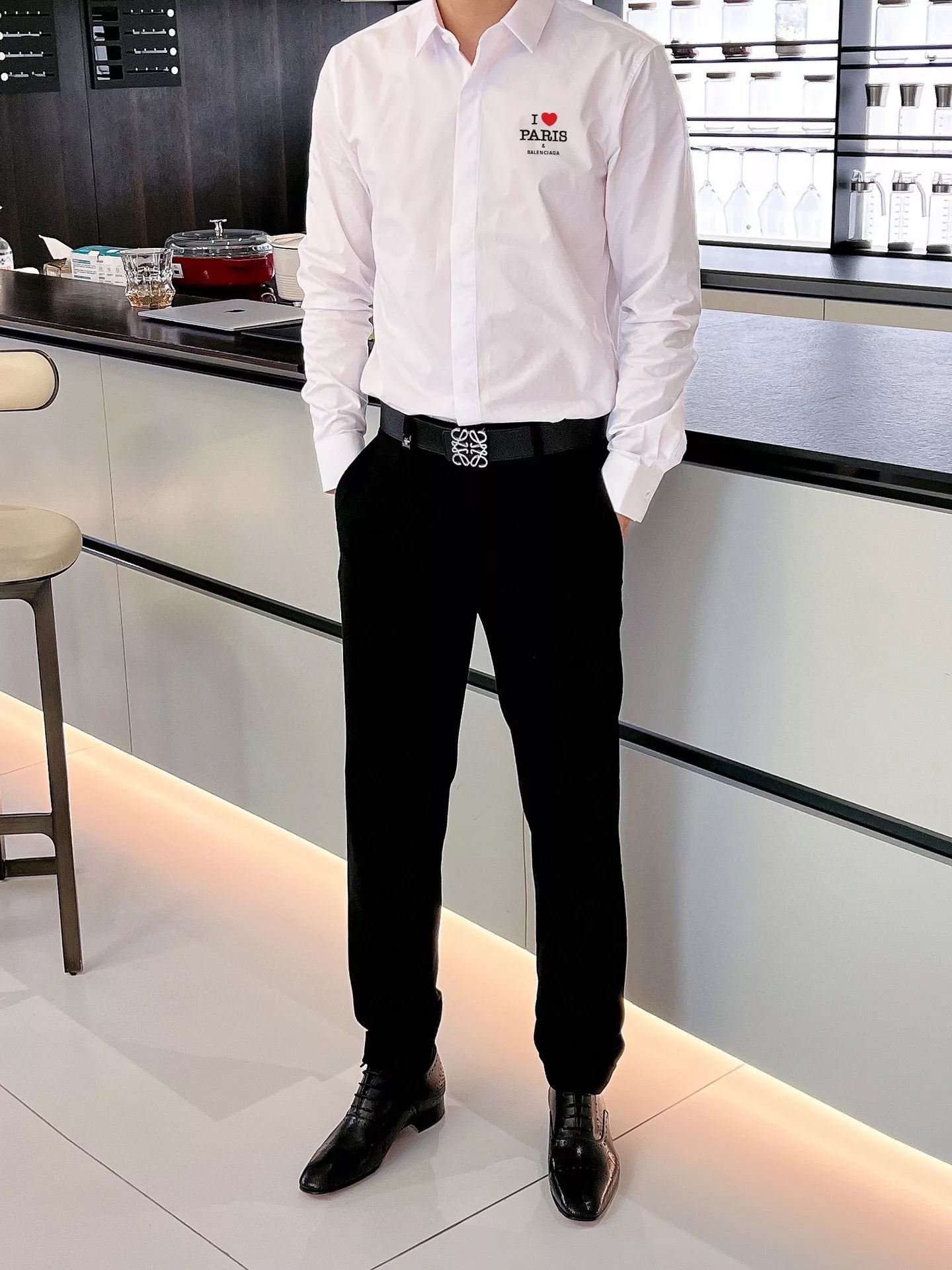Balenciaga Shirts Long Sleeved For Men Soft 3277