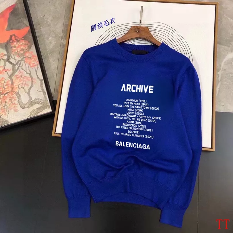 Balenciaga Sweaters Long Sleeved For Men Trendy 4011