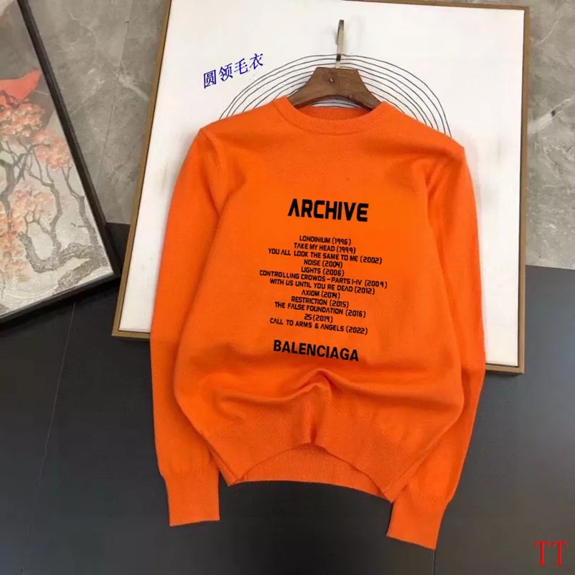 Balenciaga Sweaters Long Sleeved For Men Vibrant 4119