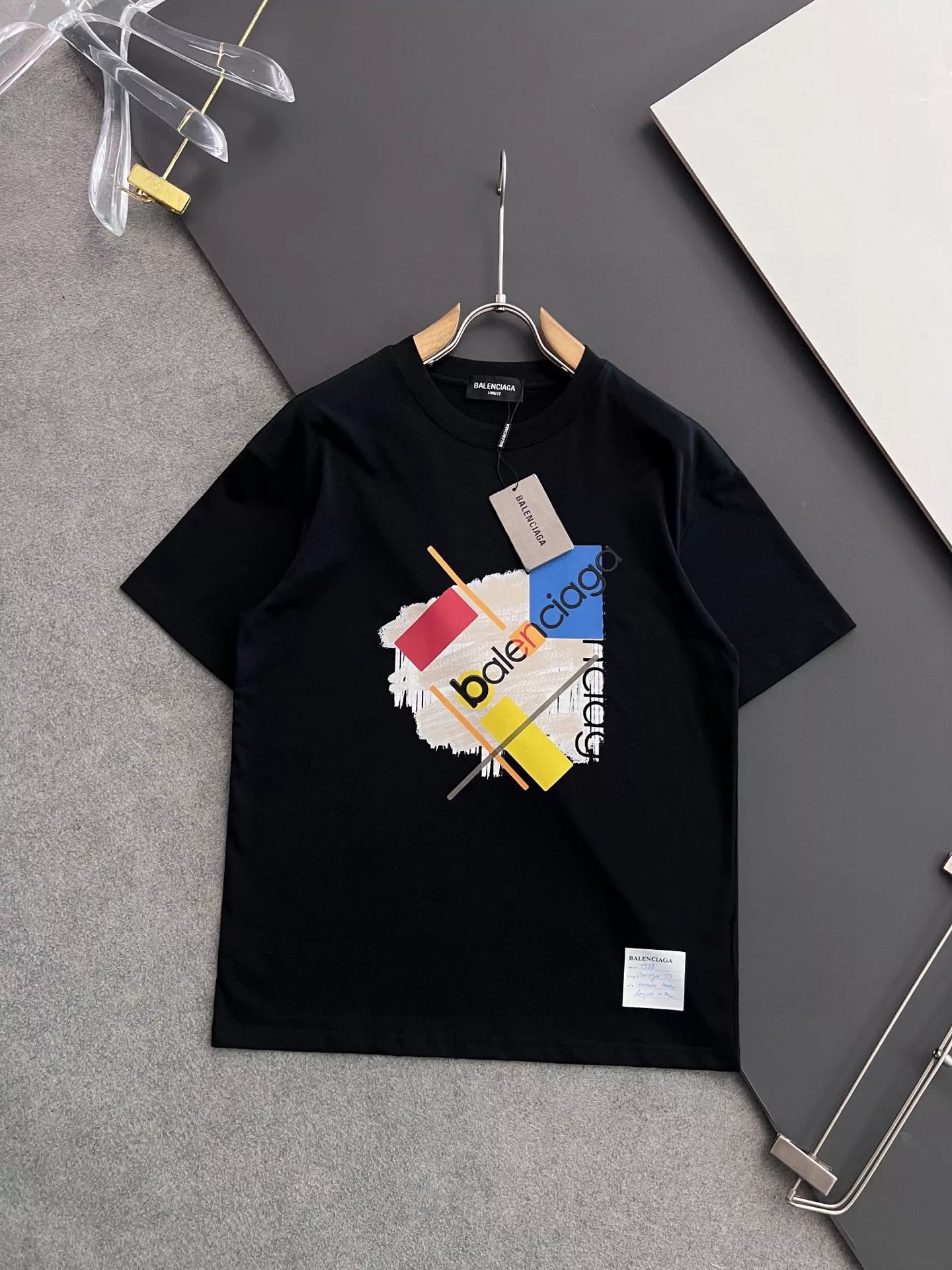 Balenciaga T-Shirts Short Sleeved For Men Versatile 9780
