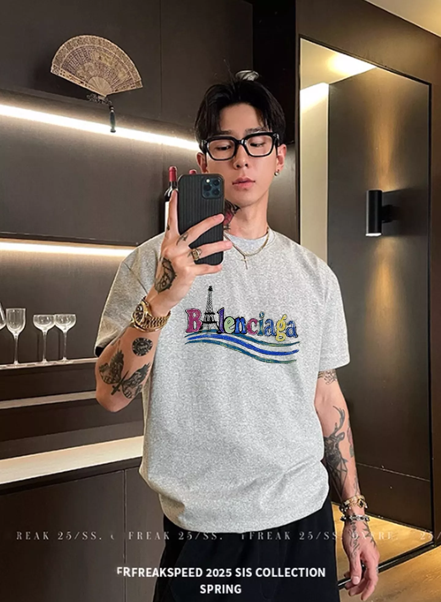 Balenciaga T-Shirts Short Sleeved For Unisex Trendsetting 4503