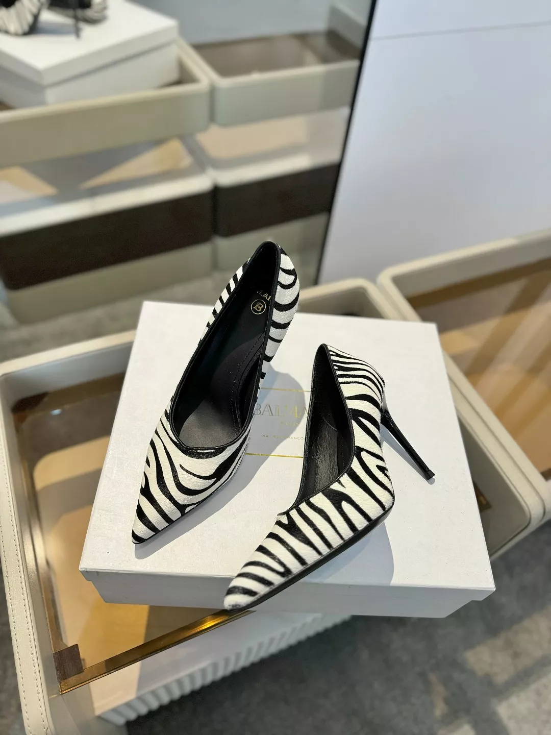 Balmain High-Heeled Shoes For Women Durable 9949