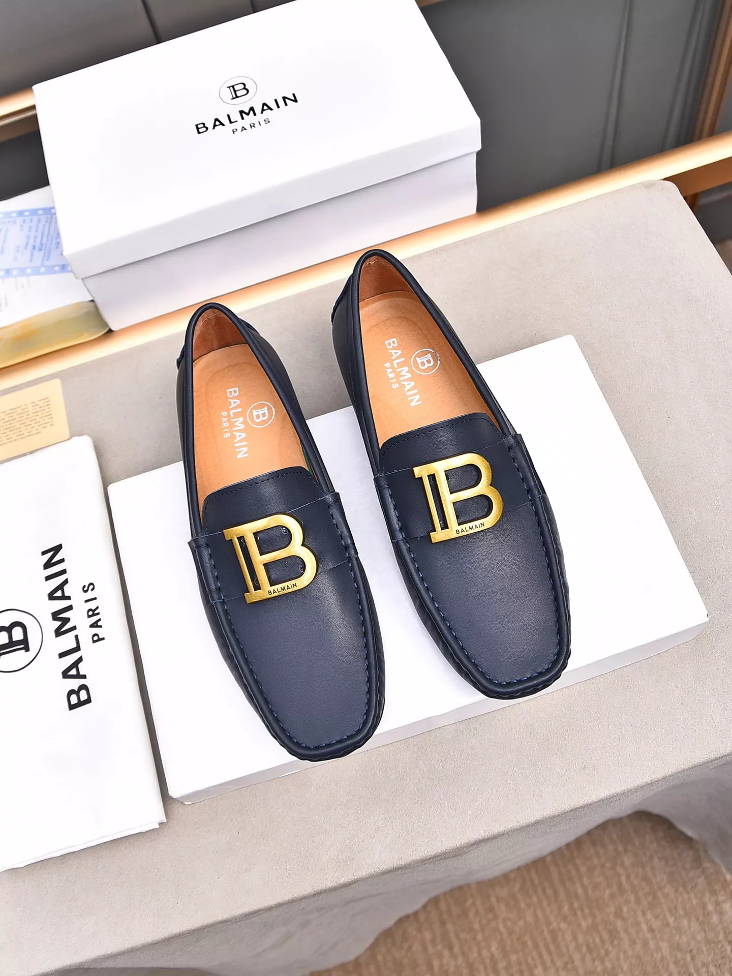 Balmain Leather Shoes For Men Lightweight 1905
