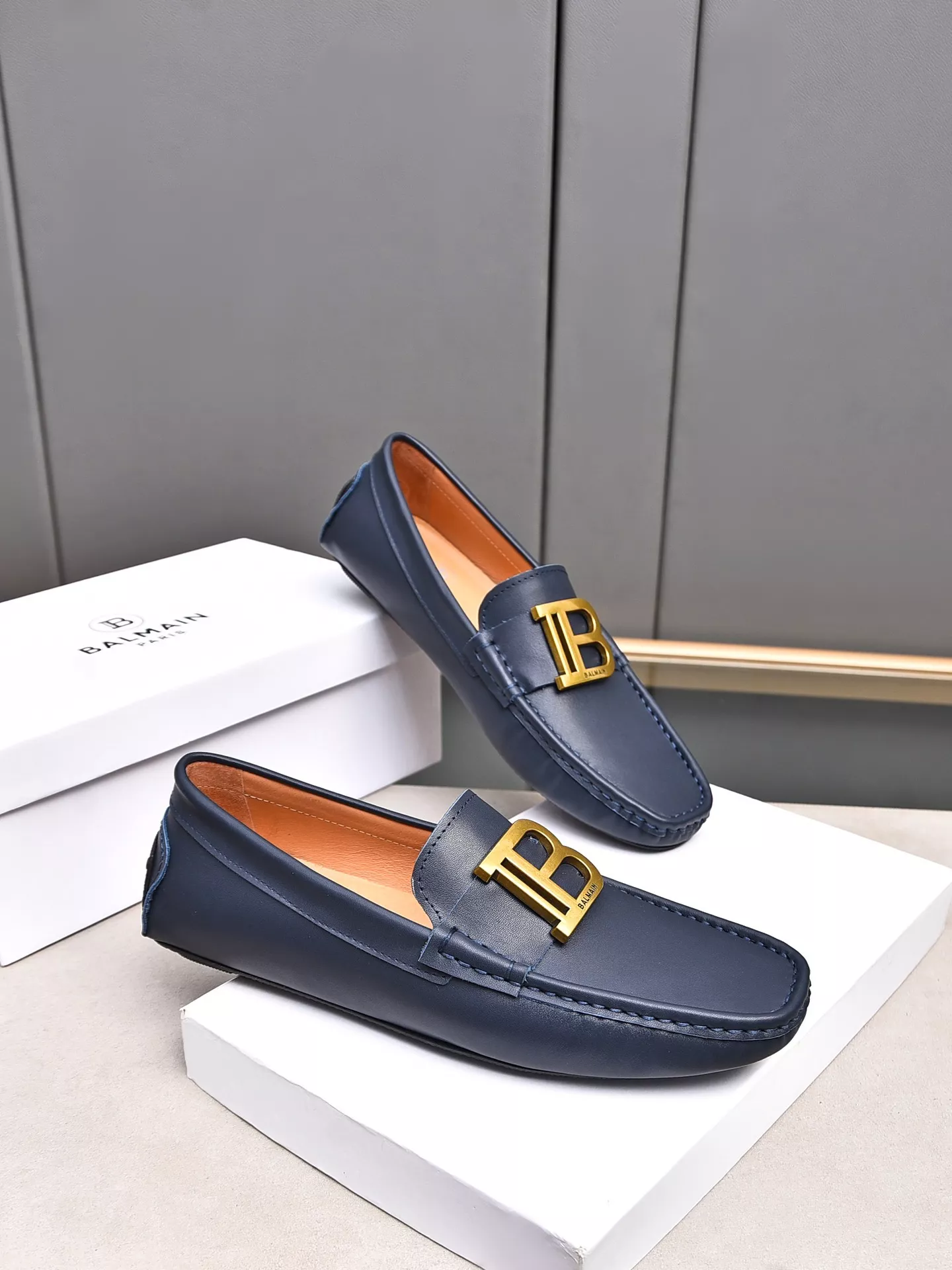 Balmain Leather Shoes For Men Lightweight 1905