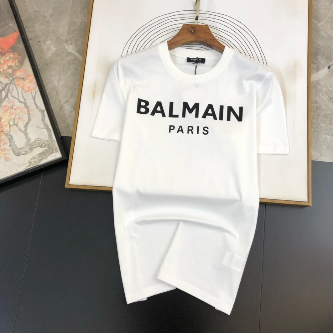 Balmain T-Shirts Short Sleeved For Unisex Stylish 9410