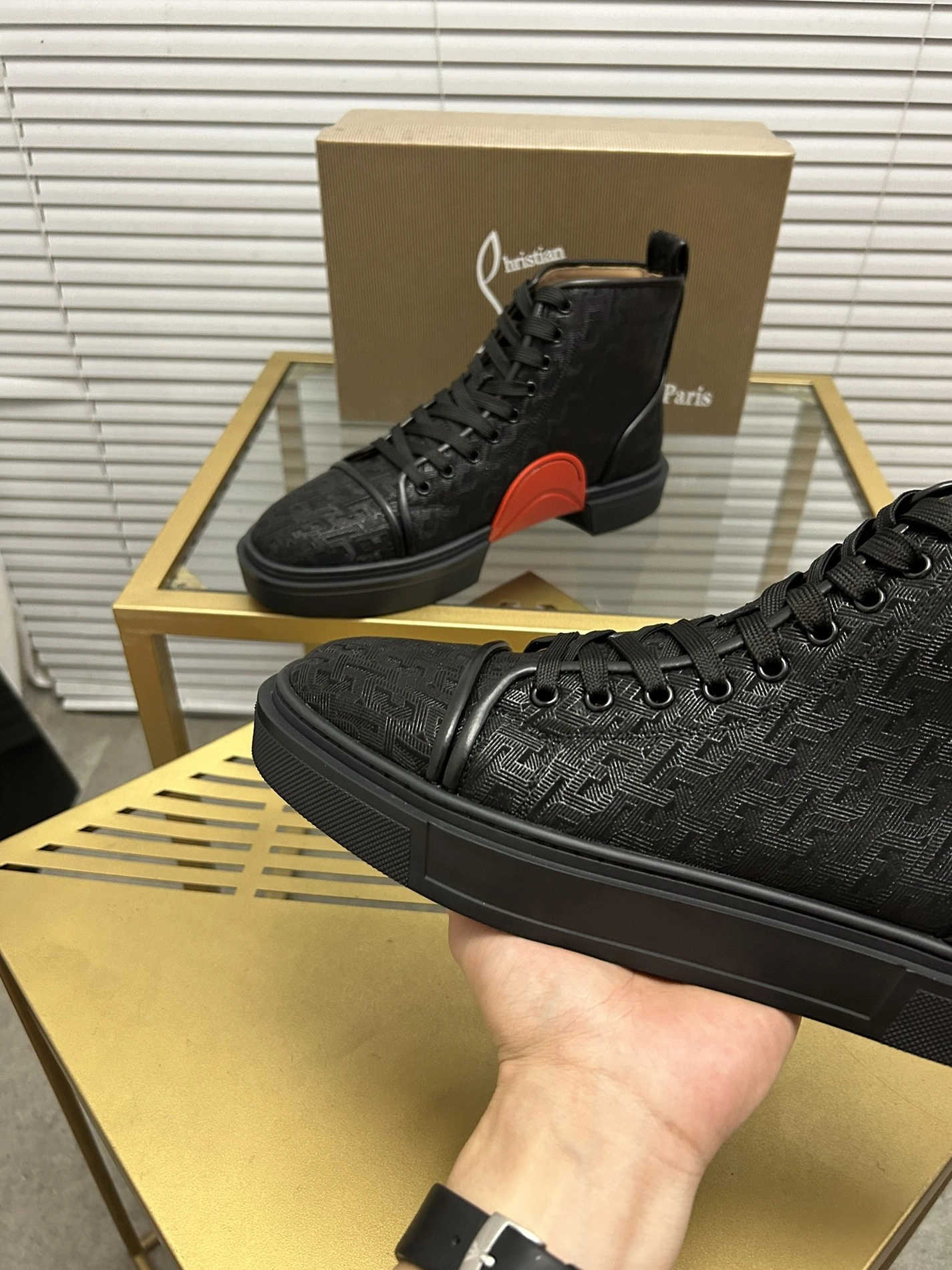 BestValue 422 Christian Louboutin High Top Shoes For Men