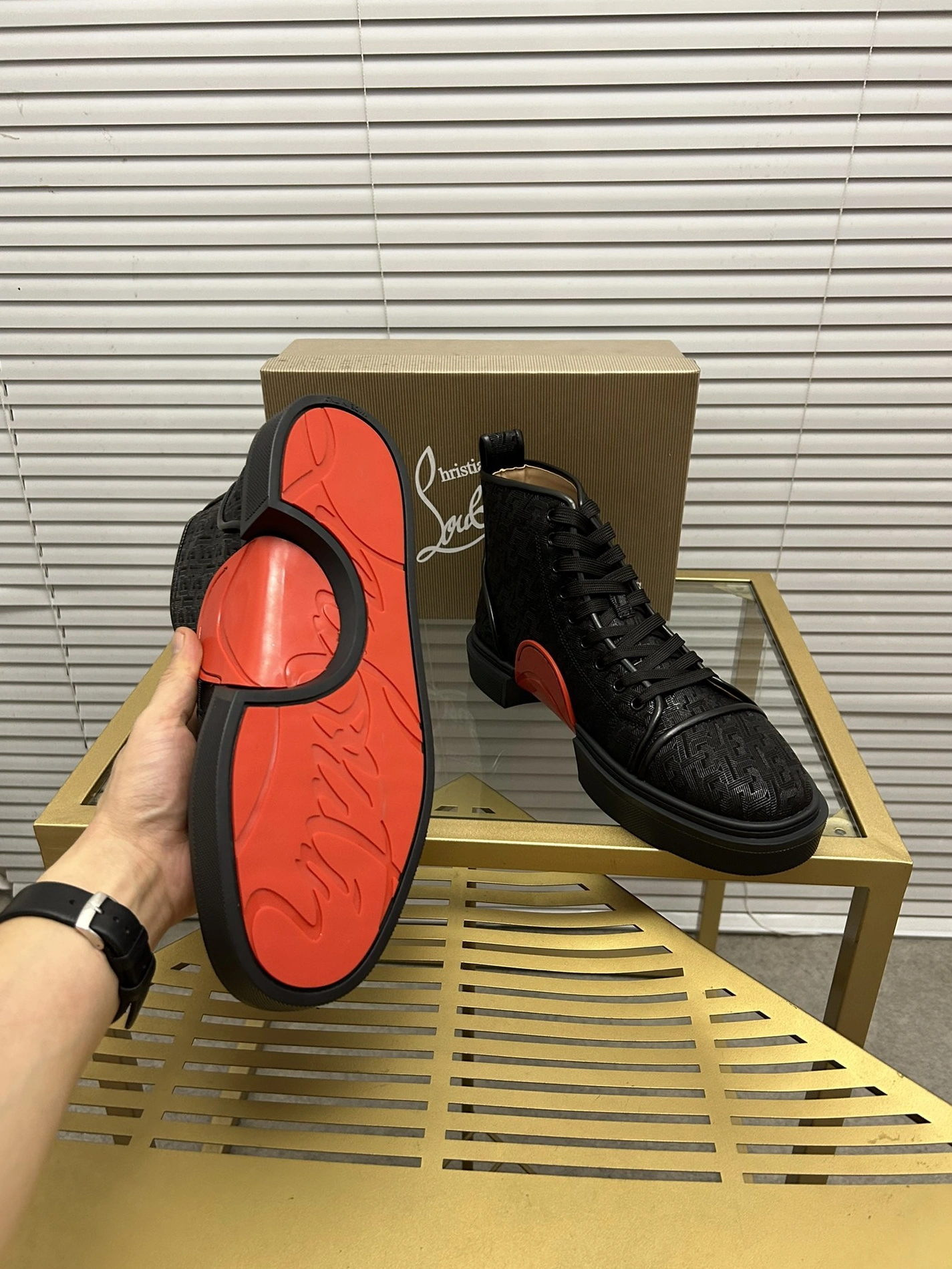 BestValue 422 Christian Louboutin High Top Shoes For Men