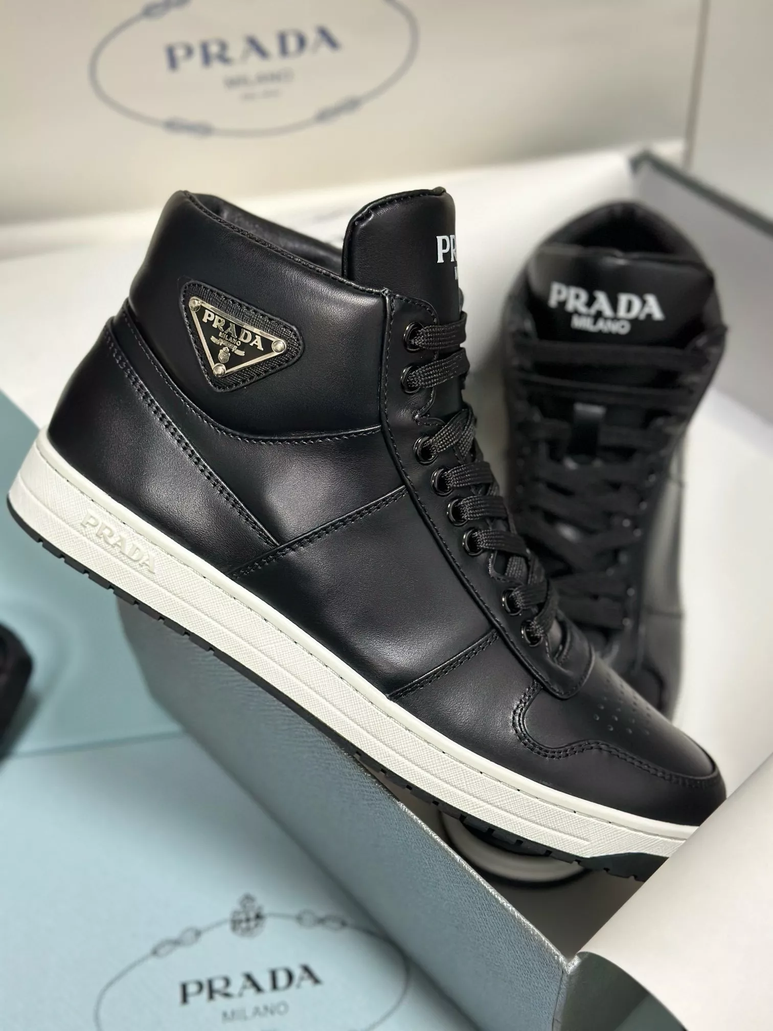 BestValue 4663 Prada High Top Shoes For Men