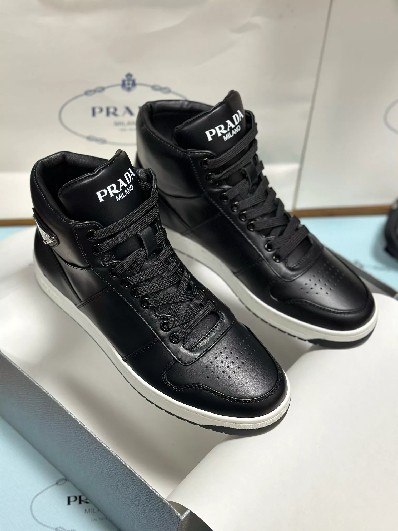 BestValue 4663 Prada High Top Shoes For Men