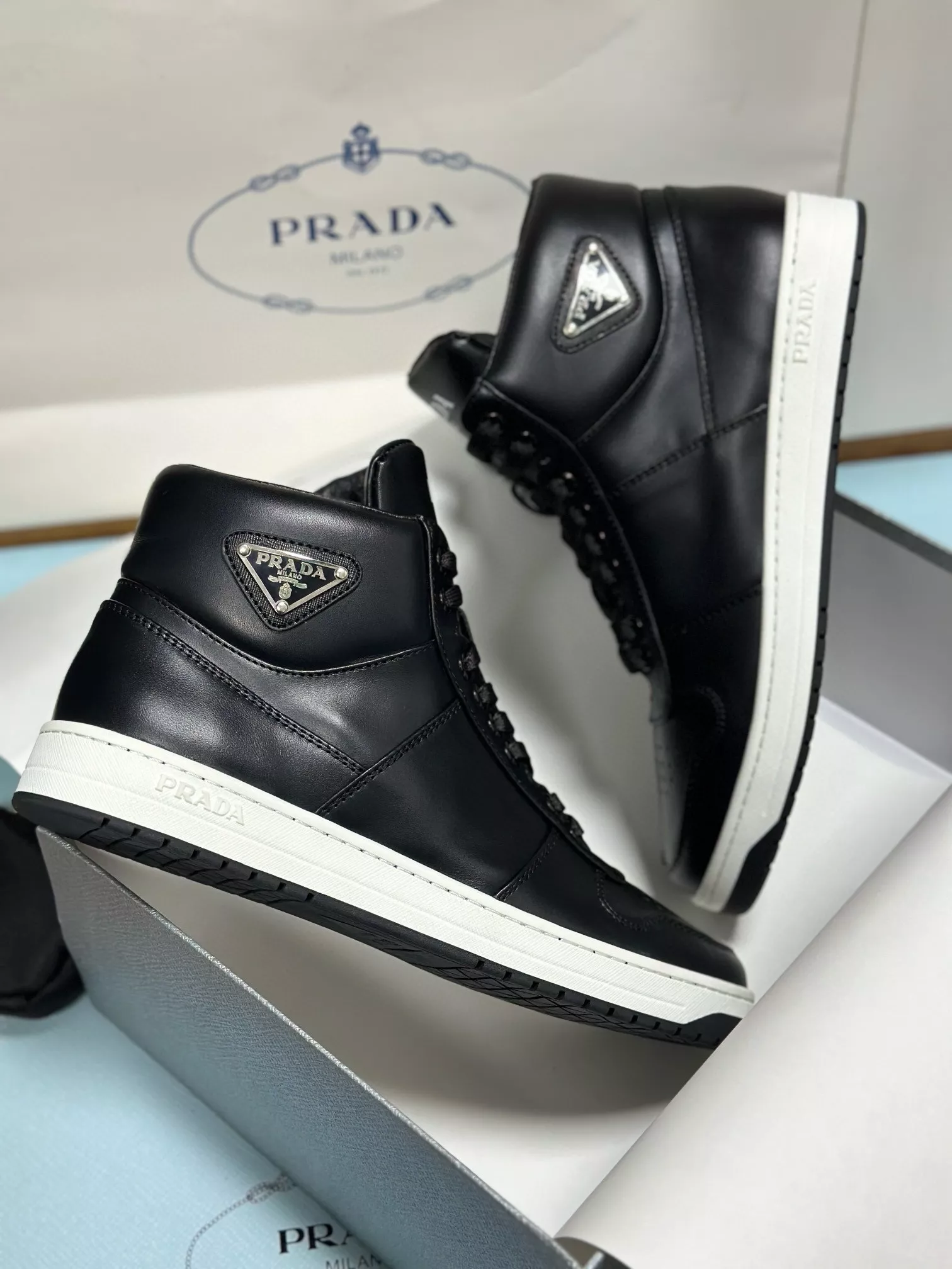 BestValue 4663 Prada High Top Shoes For Men