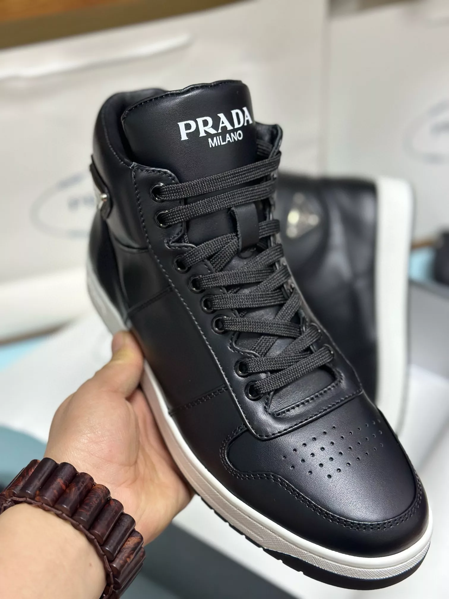 BestValue 4663 Prada High Top Shoes For Men