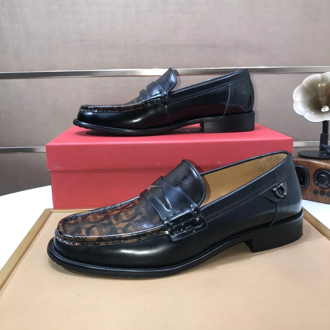 BestValue 8614 Salvatore Ferragamo Leather Shoes For Men