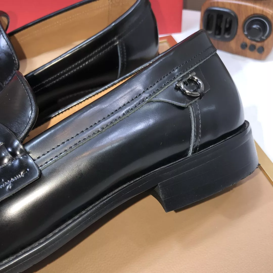 BestValue 8614 Salvatore Ferragamo Leather Shoes For Men