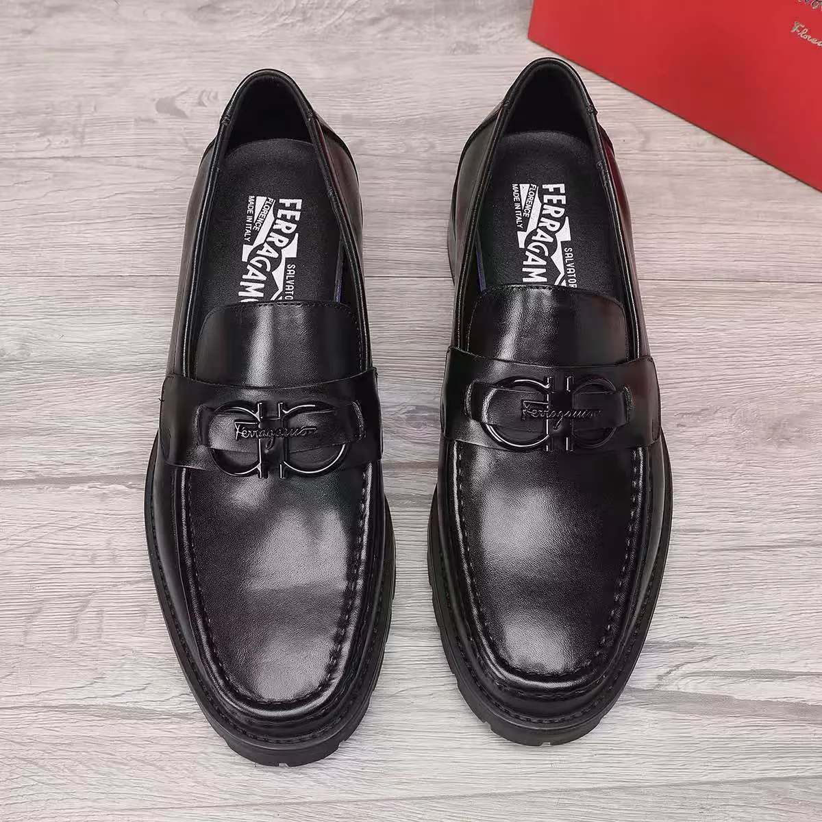 Bold 1813 Salvatore Ferragamo Leather Shoes For Men