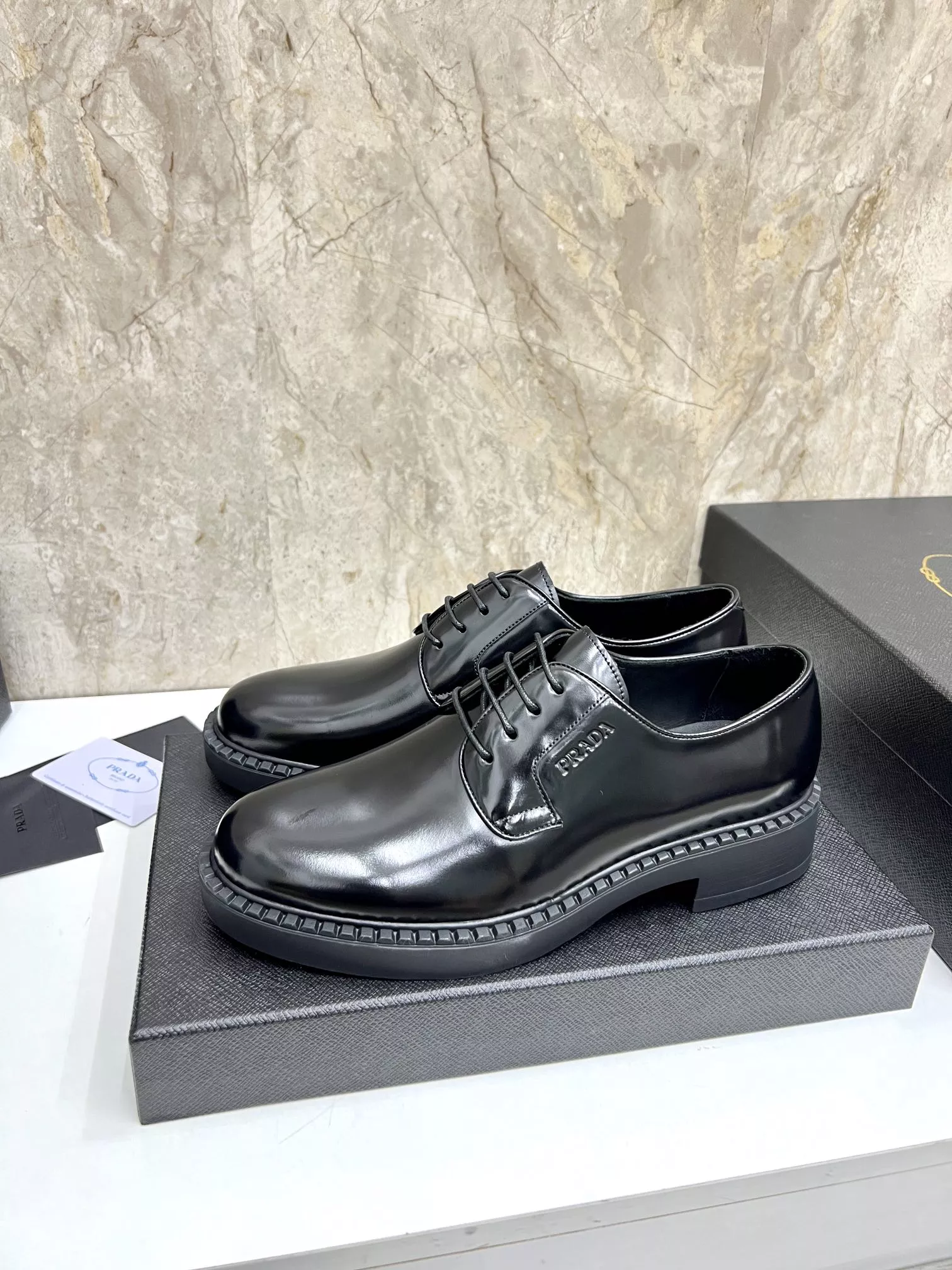 Bold 2414 Prada Leather Shoes For Men