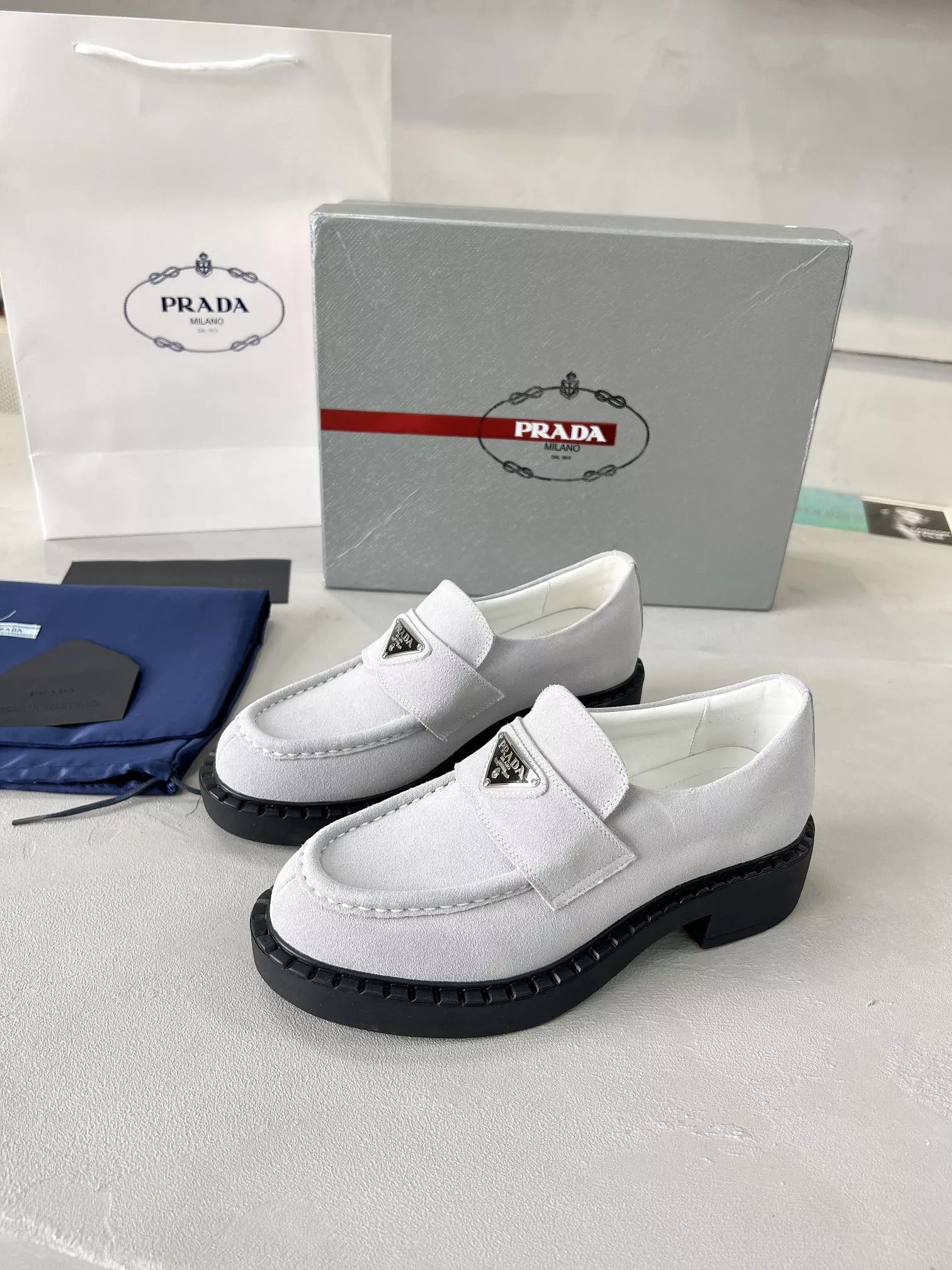 Bold 2446 Prada Leather Shoes For Men