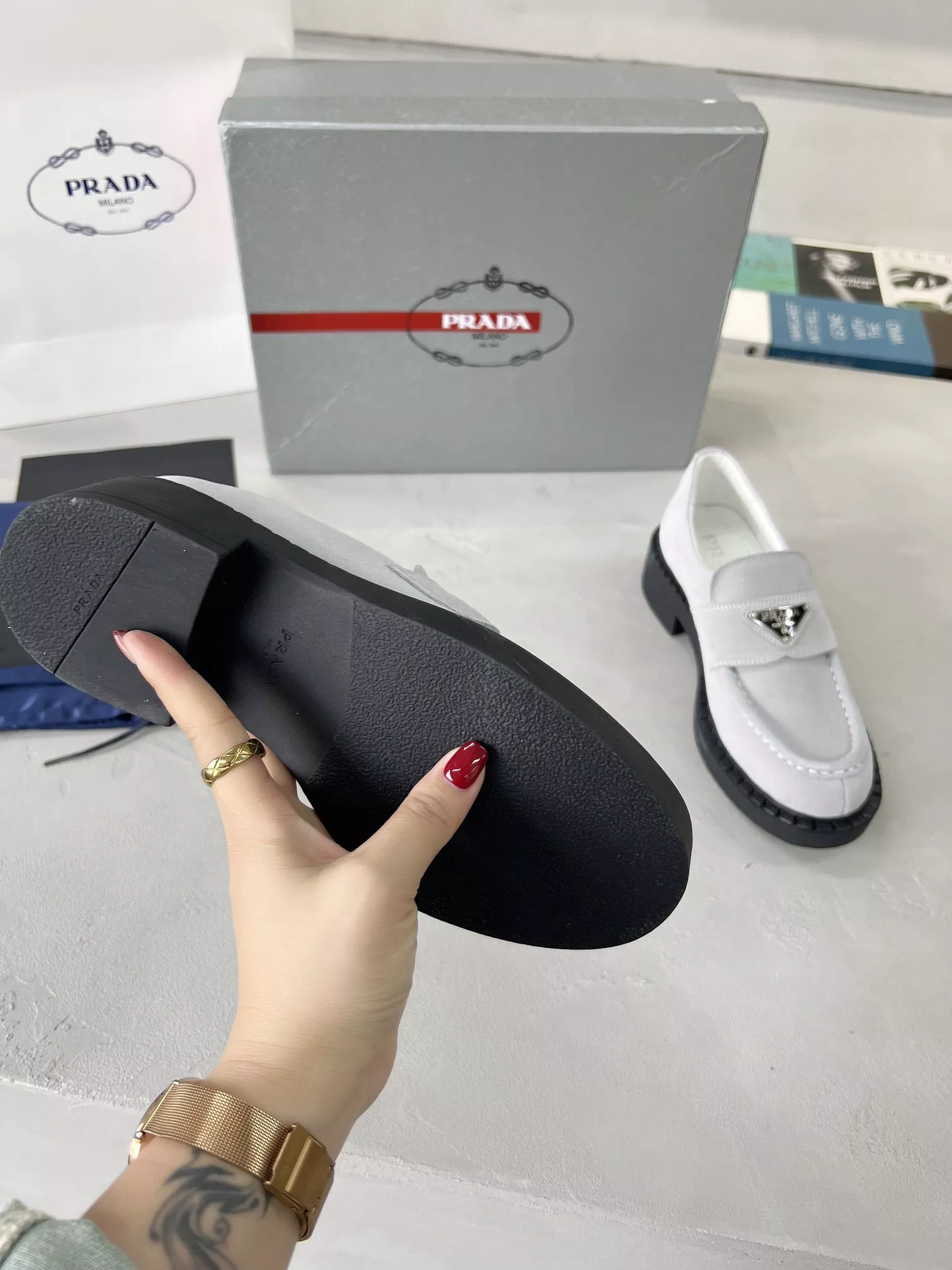Bold 2446 Prada Leather Shoes For Men
