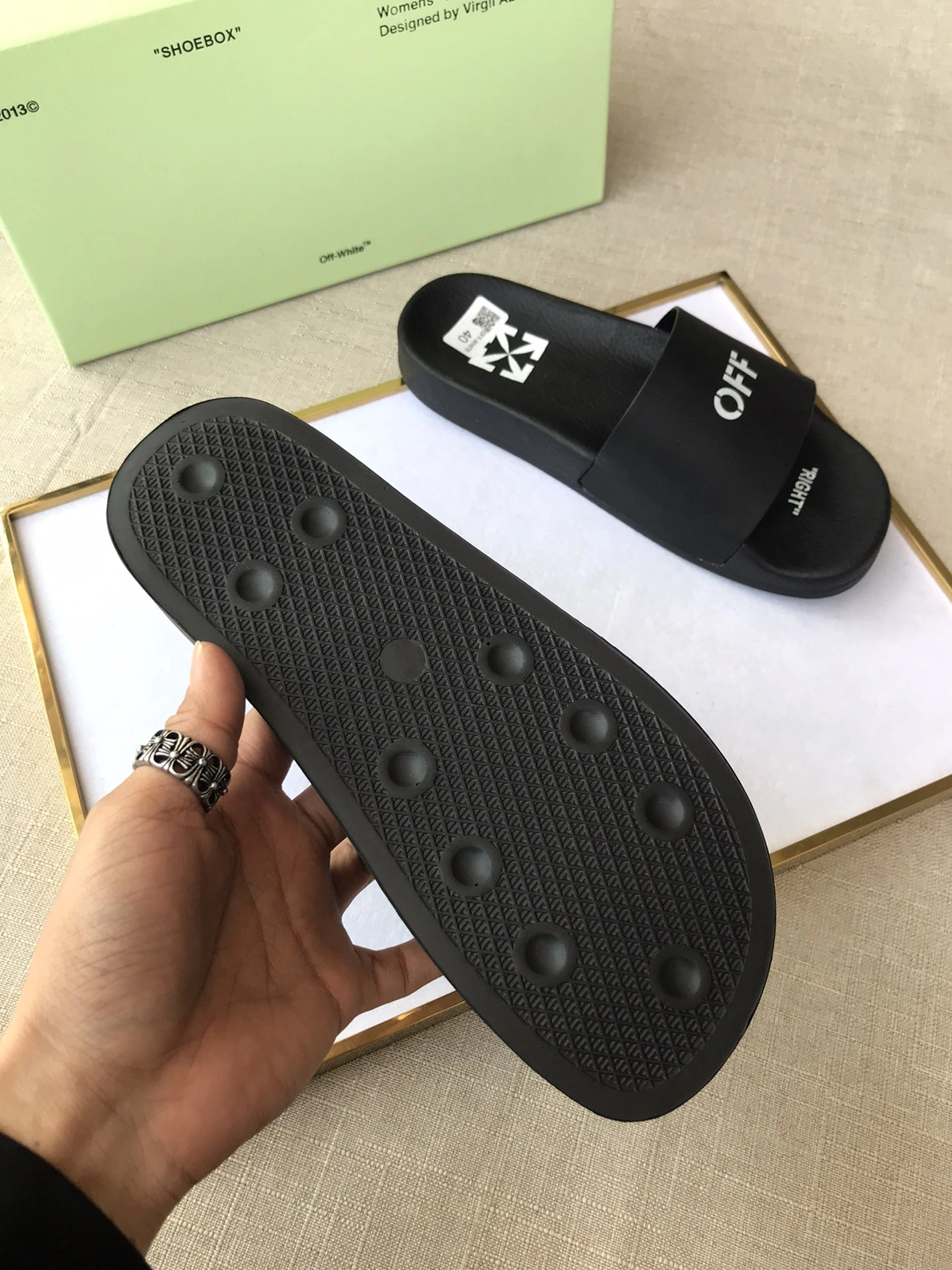Bold 4616 Off-White Slippers For Women