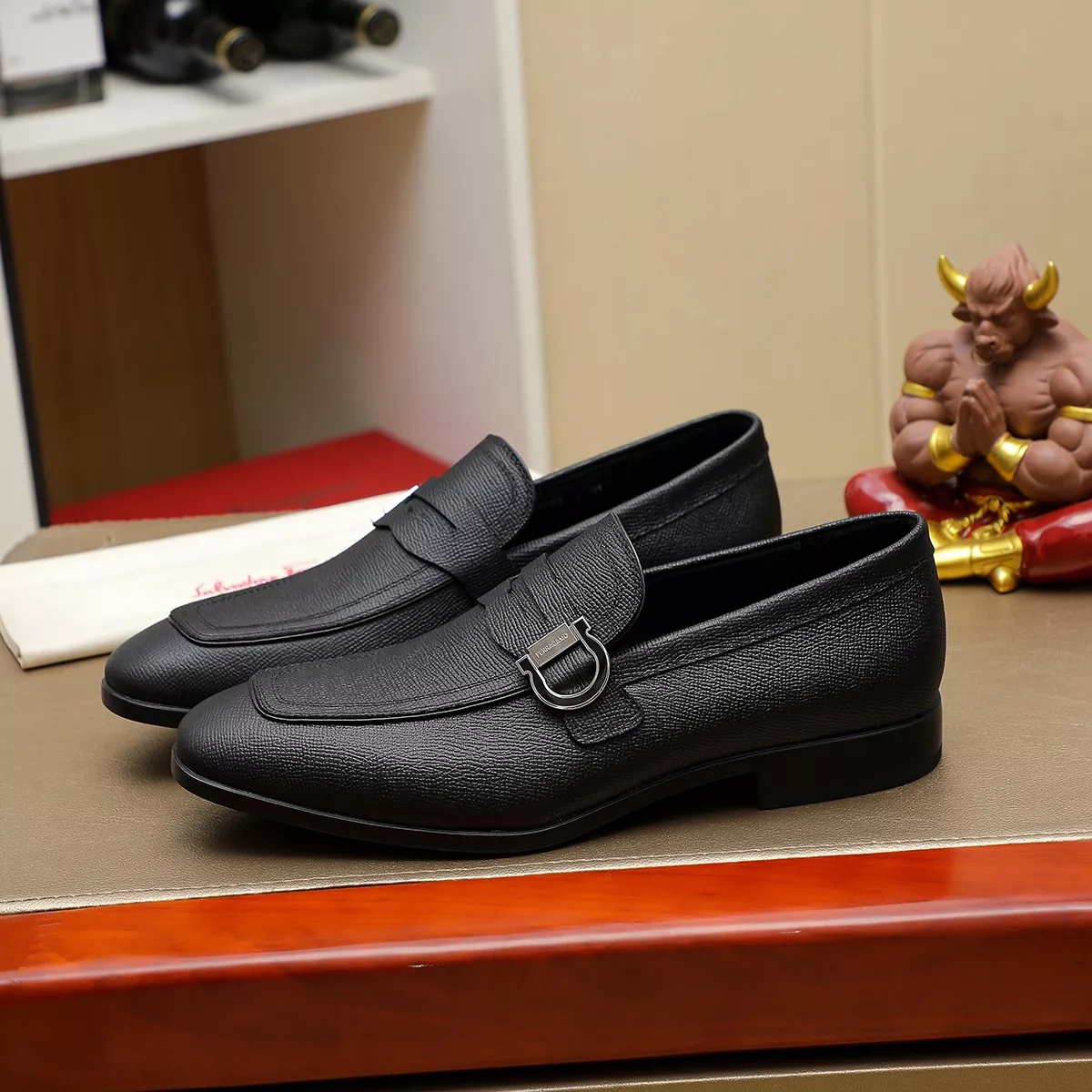 Bold 4903 Salvatore Ferragamo Leather Shoes For Men