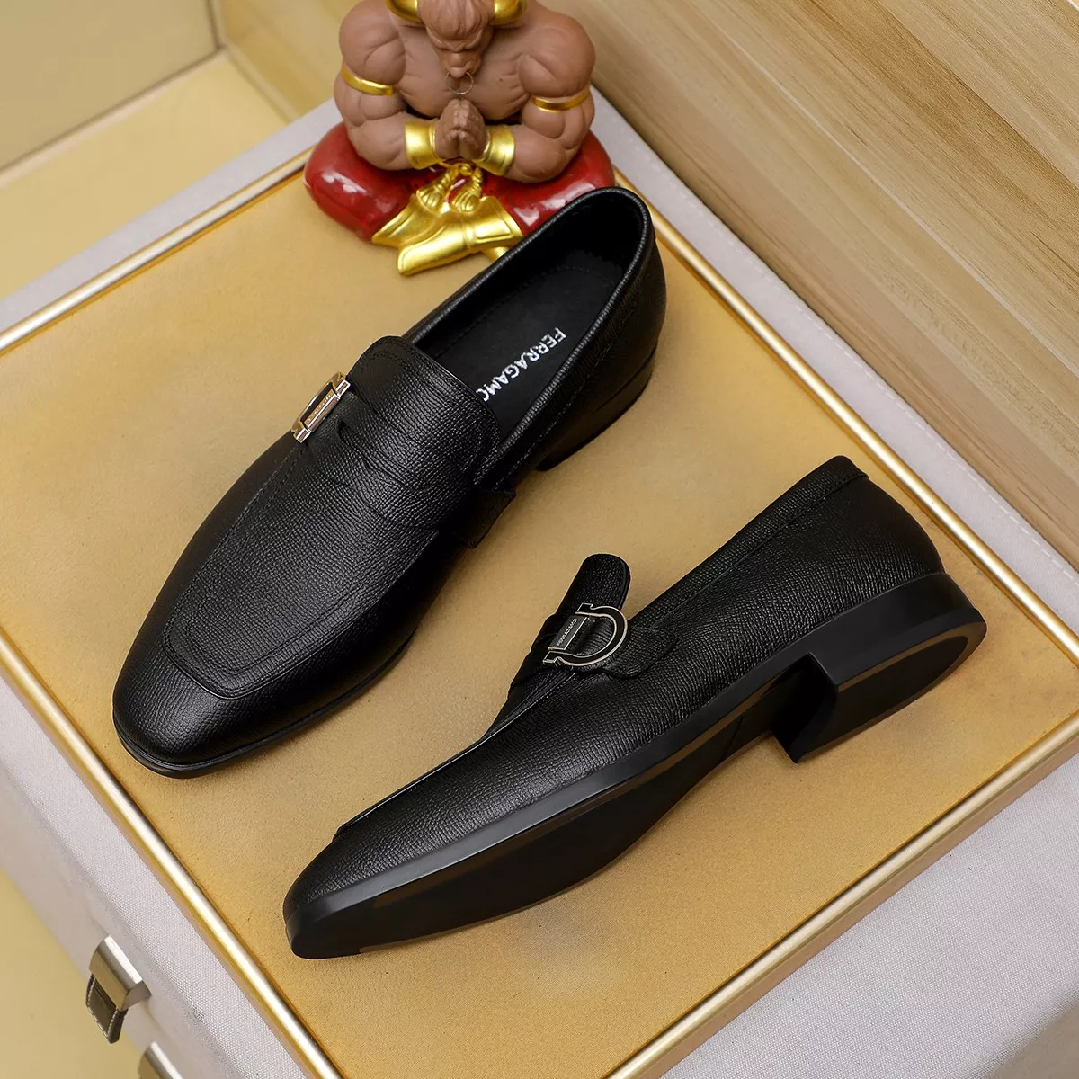 Bold 4903 Salvatore Ferragamo Leather Shoes For Men