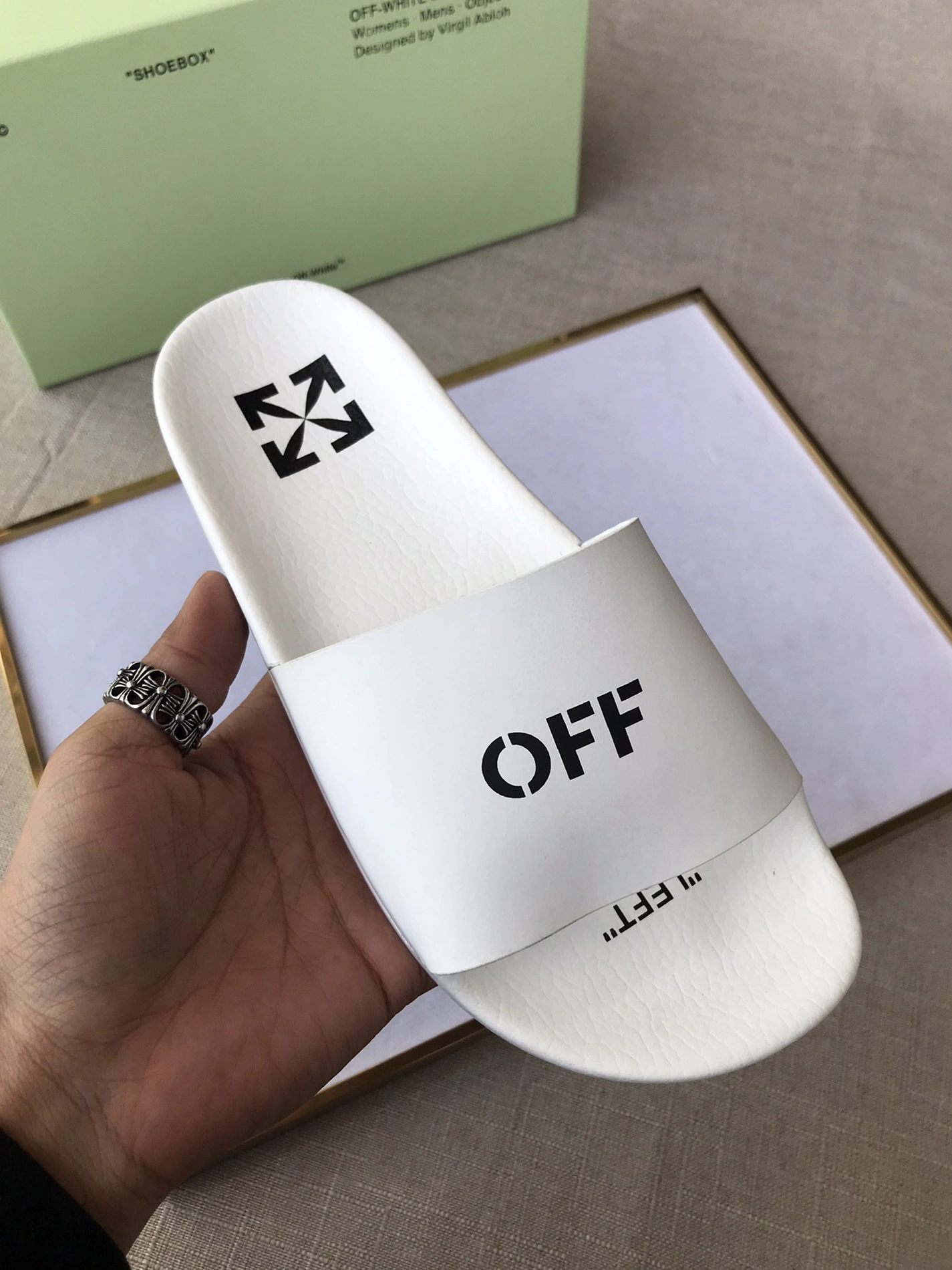 Bold 693 Off-White Slippers For Men