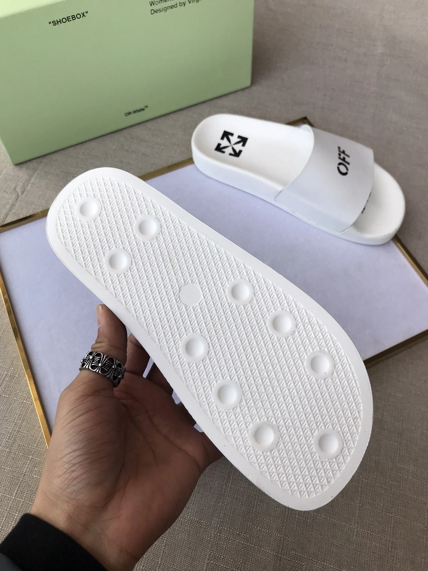 Bold 693 Off-White Slippers For Men