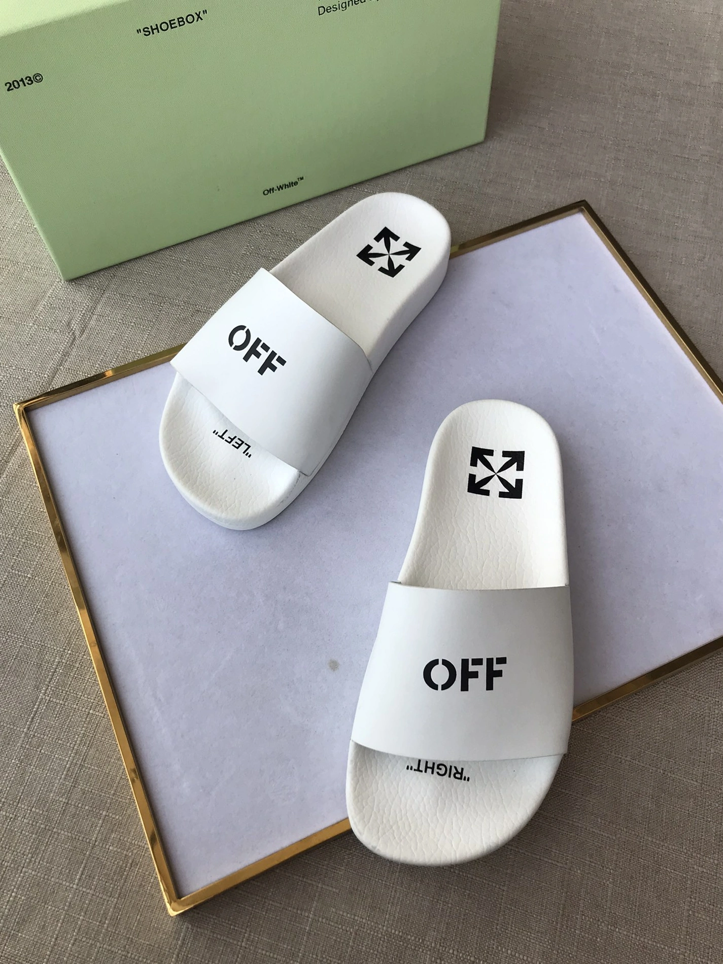 Bold 693 Off-White Slippers For Men