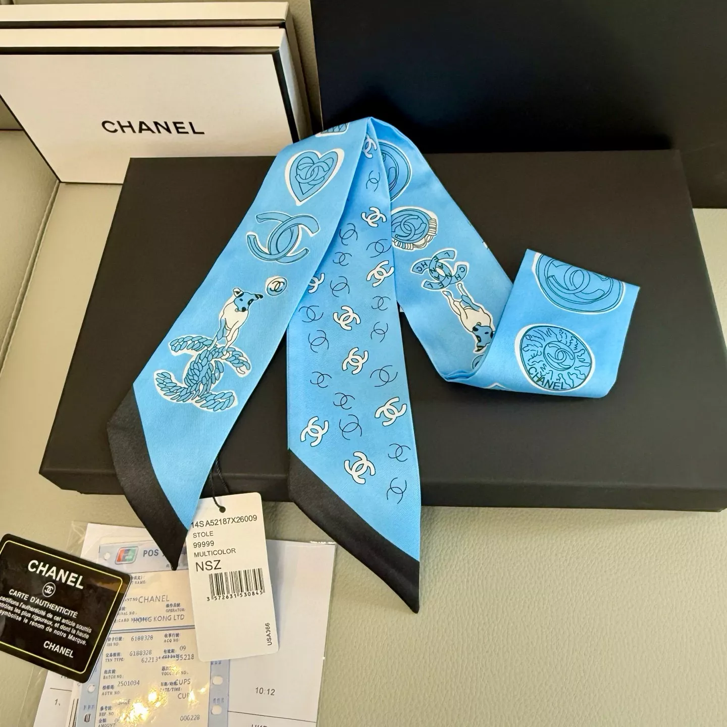 Bold 7493 Chanel Silk Scarf