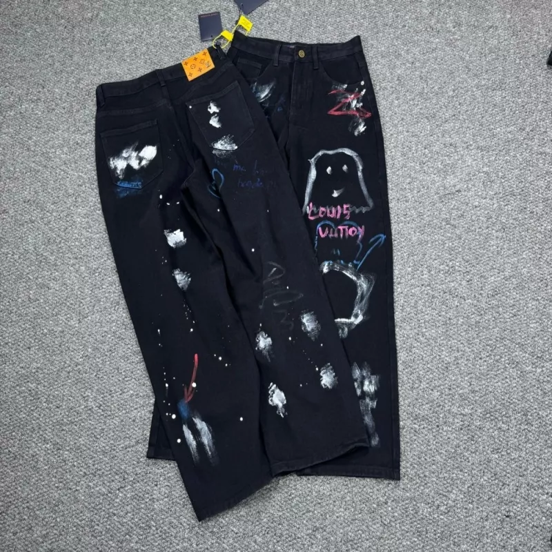 Bold 7656 Louis Vuitton LV Jeans For Unisex