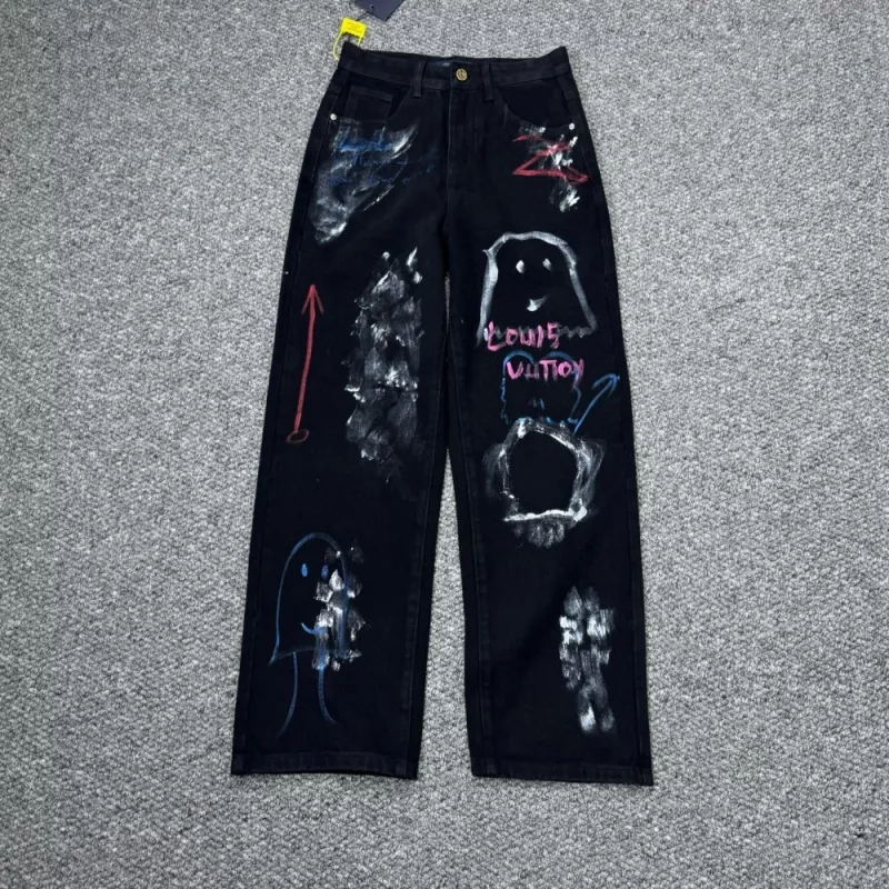 Bold 7656 Louis Vuitton LV Jeans For Unisex