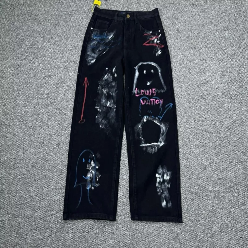 Bold 7656 Louis Vuitton LV Jeans For Unisex