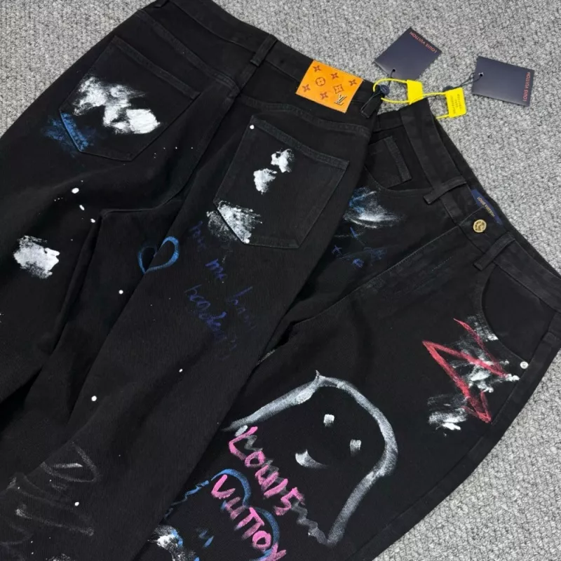 Bold 7656 Louis Vuitton LV Jeans For Unisex