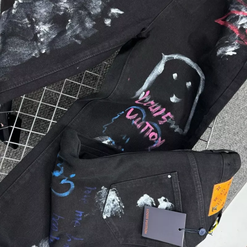 Bold 7656 Louis Vuitton LV Jeans For Unisex