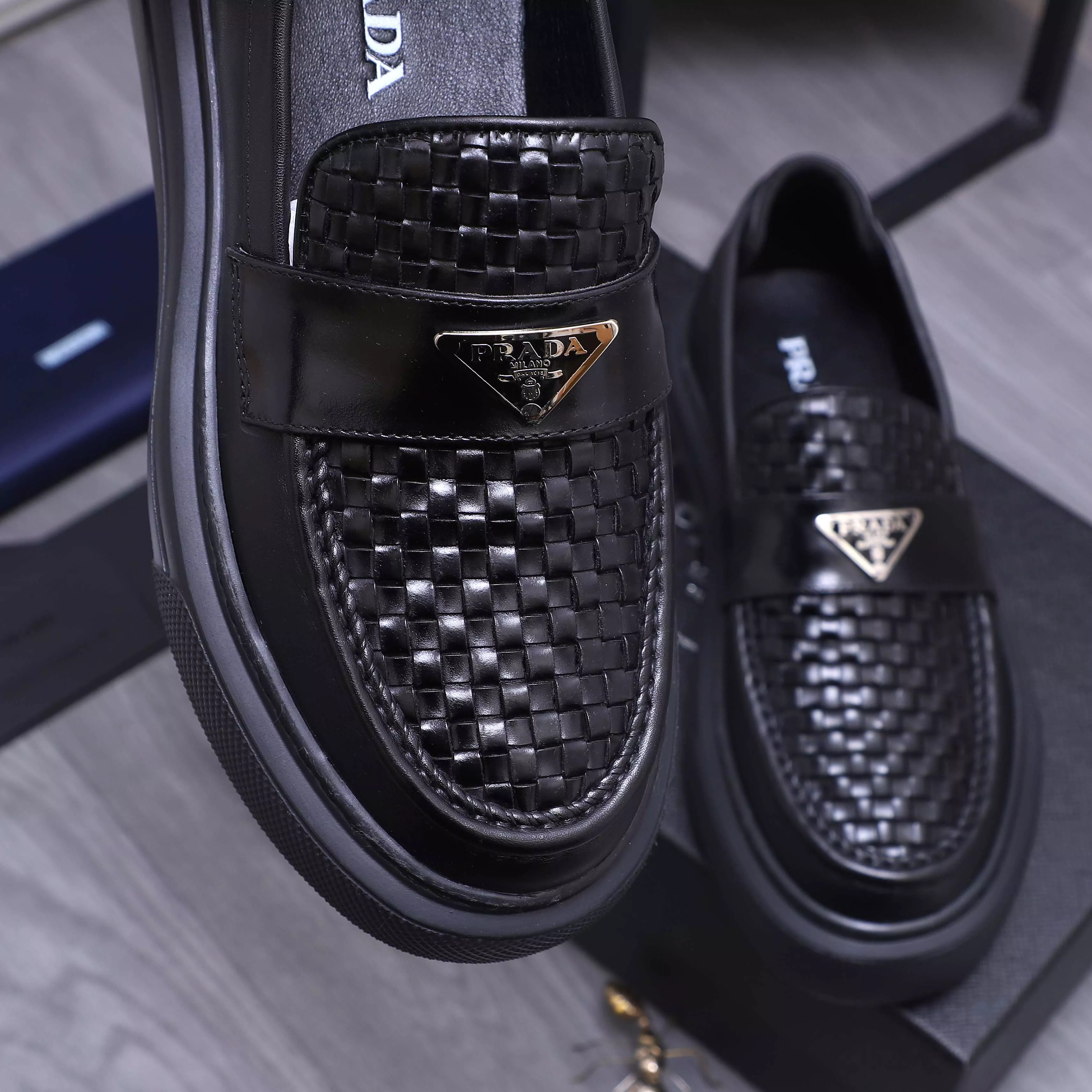 Bold 7826 Prada Leather Shoes For Men