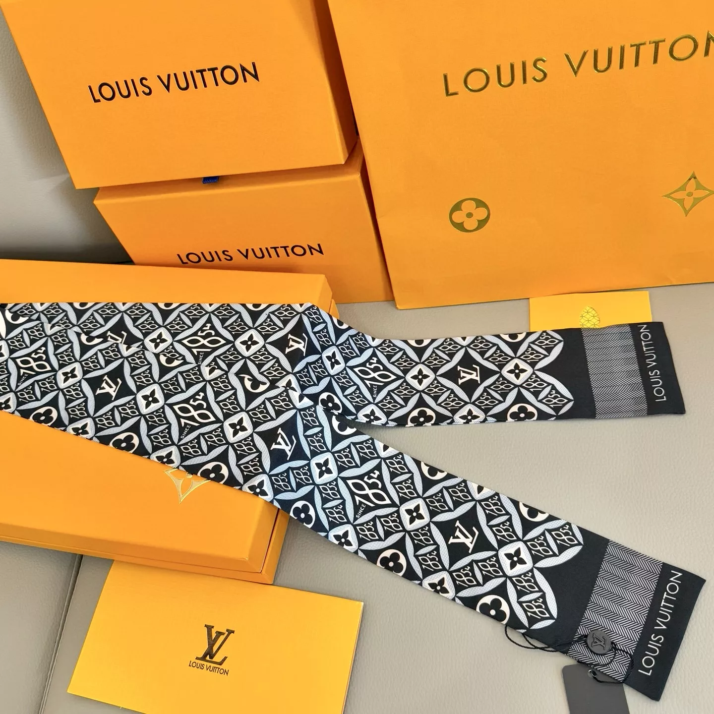 Bold 8038 Louis Vuitton Silk Scarf