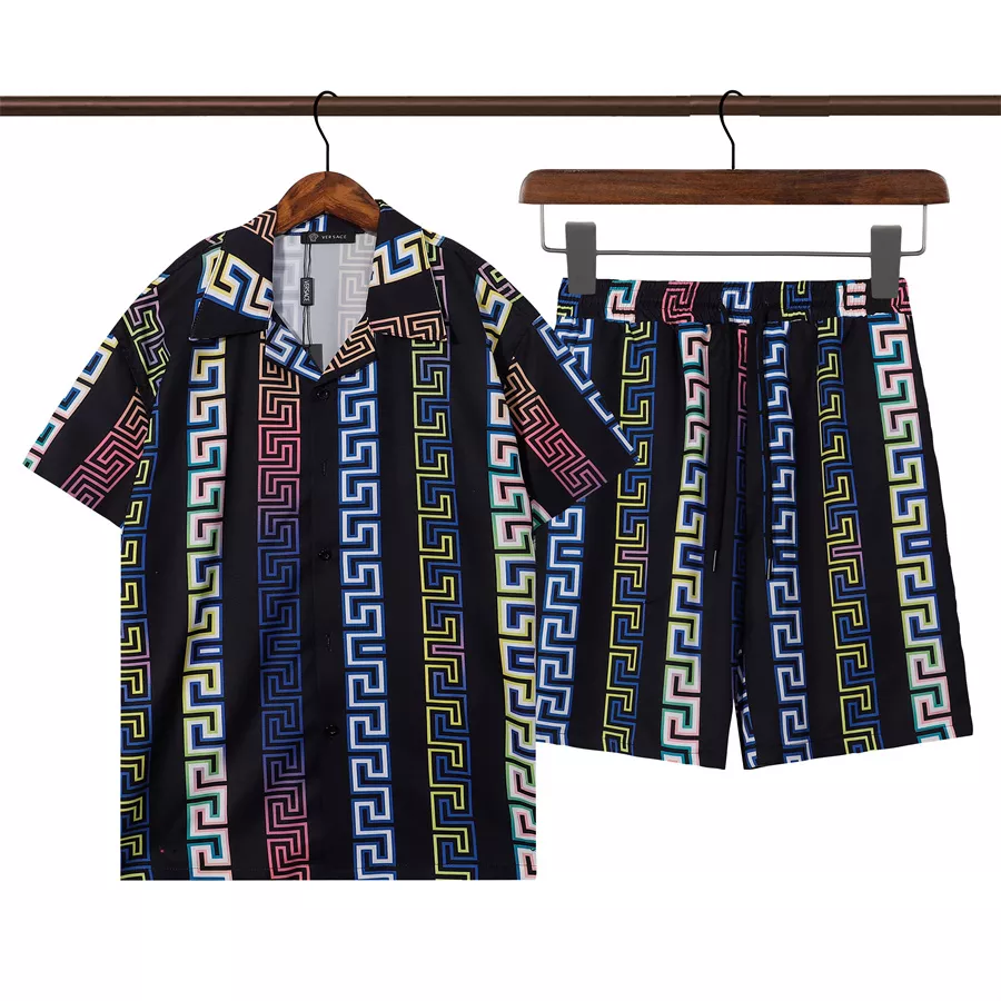 Bold 8559 Versace Tracksuits Short Sleeved For Men