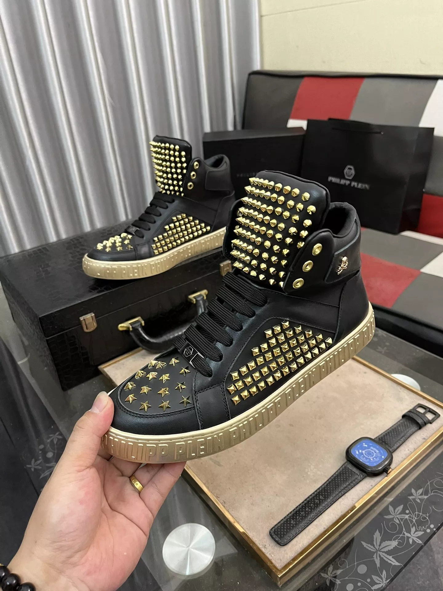 Bold 8742 Philipp Plein PP High Tops Shoes For Men