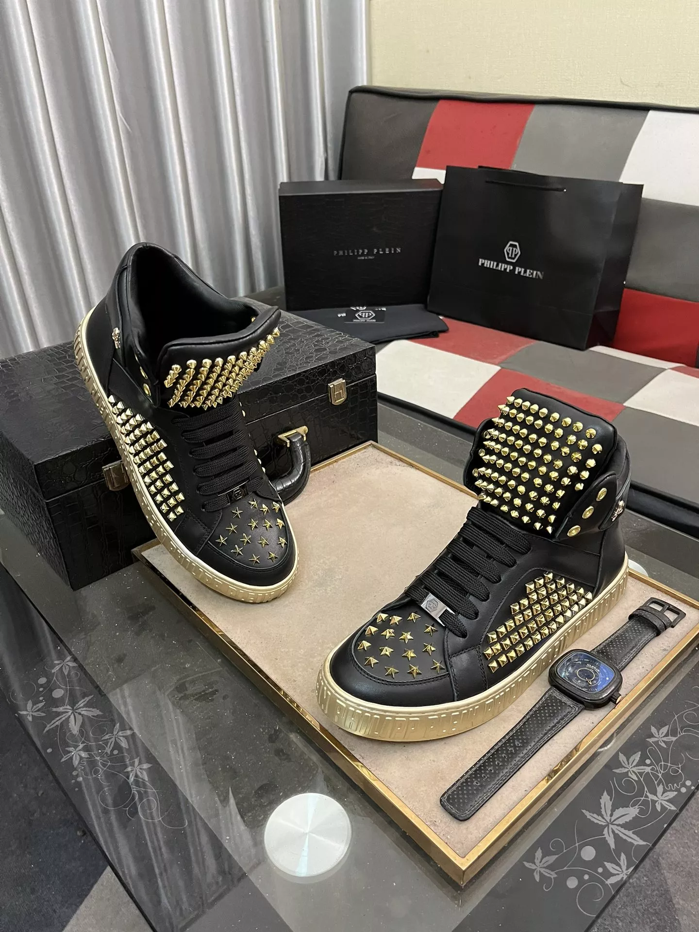 Bold 8742 Philipp Plein PP High Tops Shoes For Men